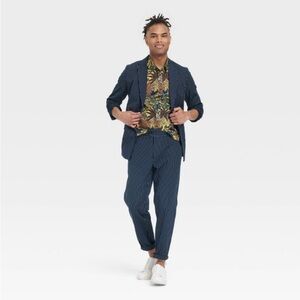 Houston White Adult Pinstripe Chino Pants - Navy Blue L new